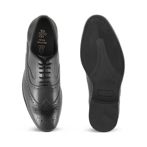 The Yoko Black Men's Brogues Lace Ups Tresmode - Tresmode