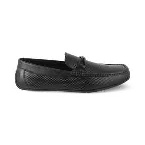 The Yoti Black Men's Leather Driving Loafers Tresmode - Tresmode