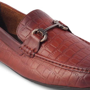 The Yoxile Tan Men's Leather Driving Loafers Tresmode - Tresmode